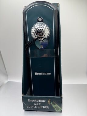 🔹New.. Brookstone Wall-Mounted Golf Bottle Opener with a built-in cap catcher…